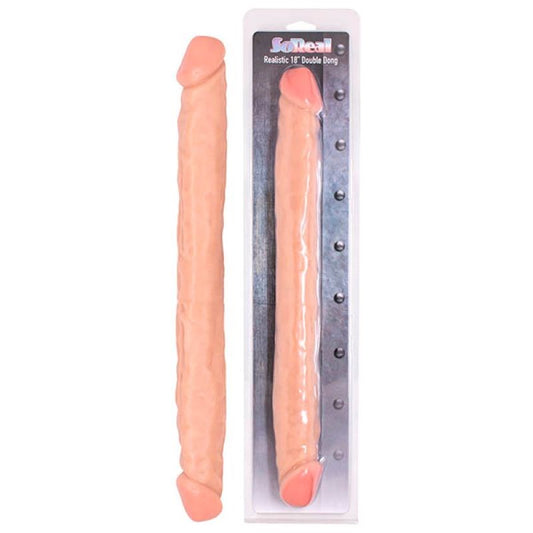 So Real 18 Inch Double Dong - Realistic Dildos