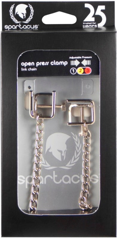Spartacus Adjustable Press Clamps with Link Chain - Nipple and Clit Clamps