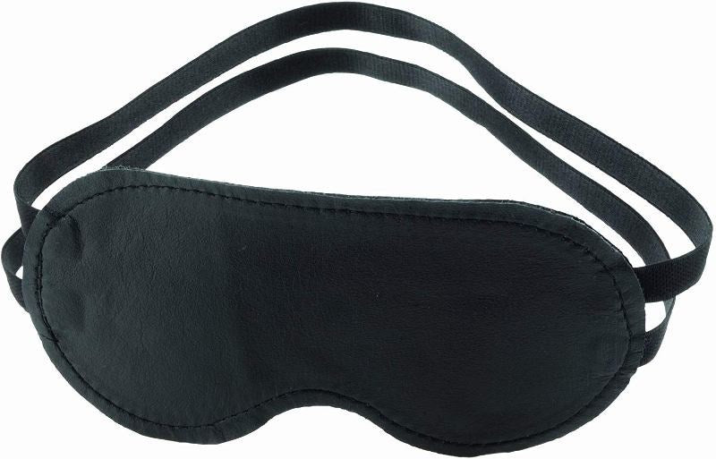 Spartacus Soft Leather Contour Blindfold with Double Straps - - Cuffs And Restraints