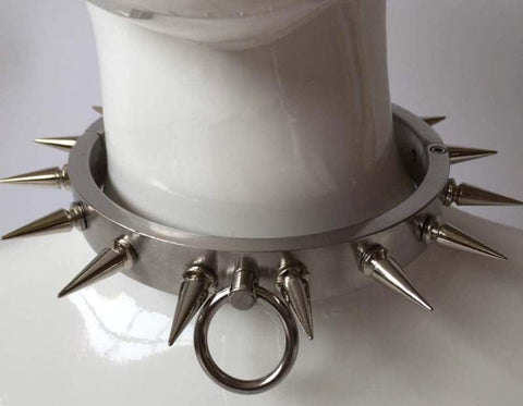 Spiked Metal BDSM Collar - Collars and Leads