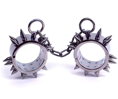 Elevate BDSM Pleasure - Hell's Couture Spiked Metal Restraints - Collars and Leads