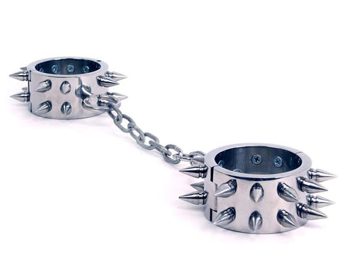 Elevate BDSM Pleasure - Hell's Couture Spiked Metal Restraints - Collars and Leads