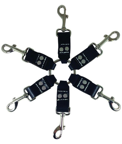 Sportsheets Edge Leather 6 Point Hog Tie - Spreaders and Hangers