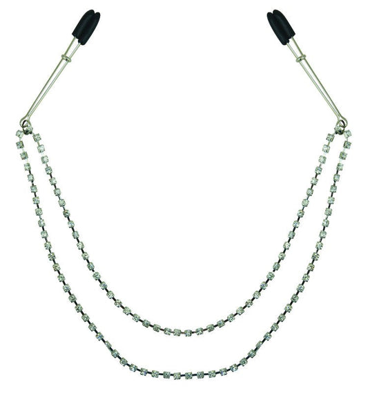 Sportsheets Midnight Bling Nipple Clips - Nipple and Clit Clamps