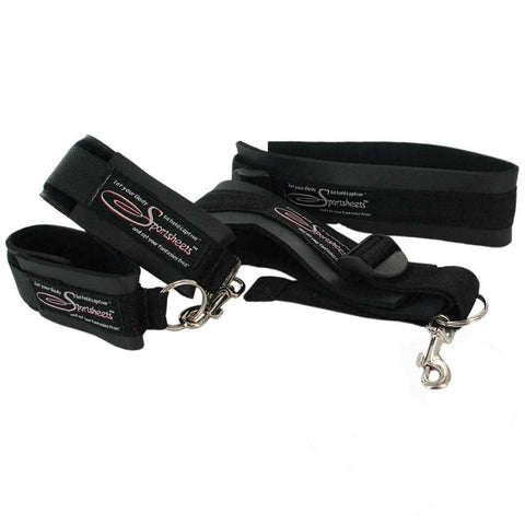 Sportsheets Adjustable Thigh-Wrist Cuffs - Elevate Intimacy - Cuffs and Restraints