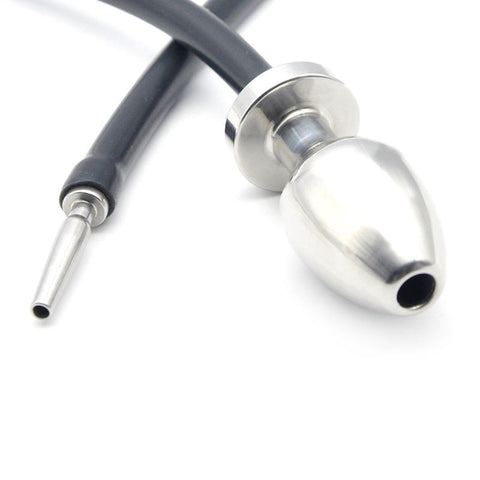 Steel Anal Plug Enema System - Steel Sex Toys