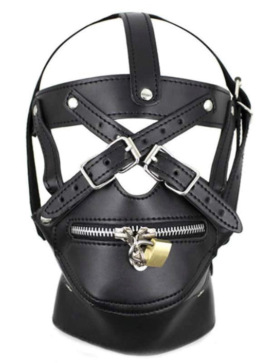 Strict Hood Zipper Harness - Bondage Hoods