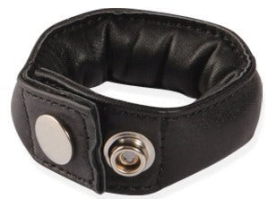 Subshop Single Weighted Leather Cock Ring - Ball and Cock Toys