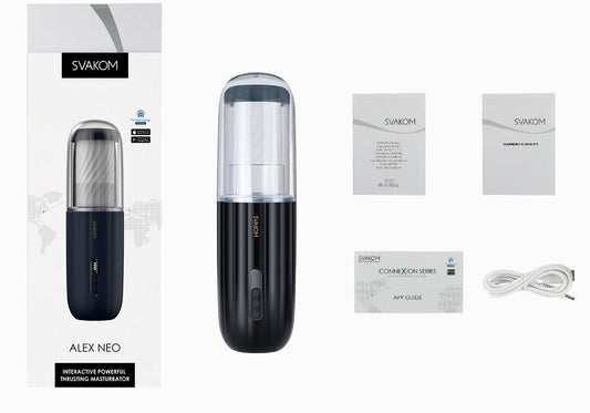 Svakom Alex Neo Interactive Thrusting Male Stroker - Luxury Sex Toys