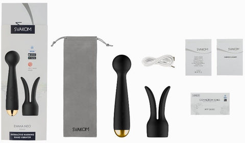 Svakom Emma Neo Interactive Vibrating Body Wand Massager - Remote Control Vibrators