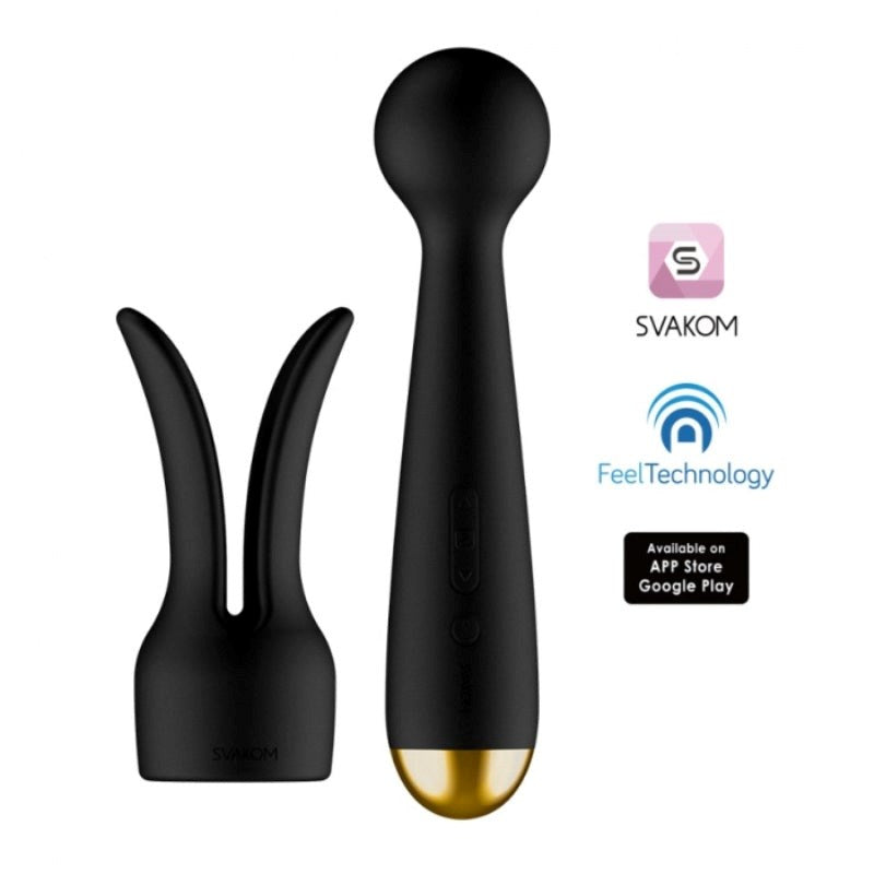 Svakom Emma Neo Interactive Vibrating Body Wand Massager - - Remote Control Vibrators