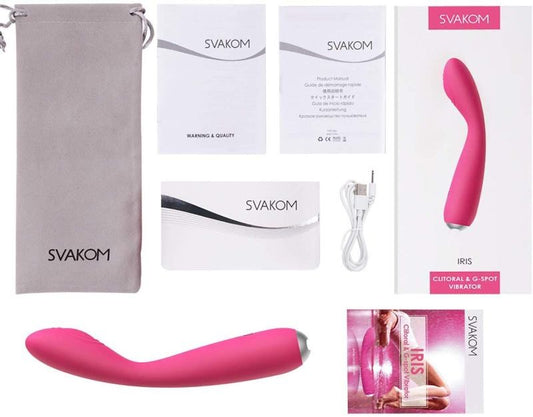 Svakom Iris Flexible Clitoral and G-Spot Silicone Vibrator - Waterproof Vibrators
