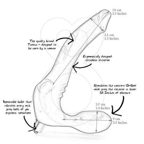 Tantus Feeldoe Slim Blue - Strap On Sextoys