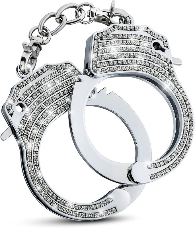 Temptasia Bling Cuffs - Stainless Steel - - Collars And Cuffs