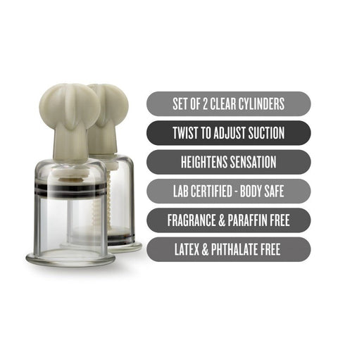 Temptasia Adjustable Pleasure Suckers - Heighten Your Senses - Nipple and Clit Clamps