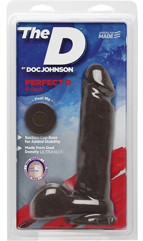 The D Perfect D 8 Inch Chocolate - - Realistic Dildos