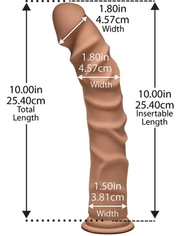 The D Ragin D Caramel 10 Inch - - Realistic Dildos