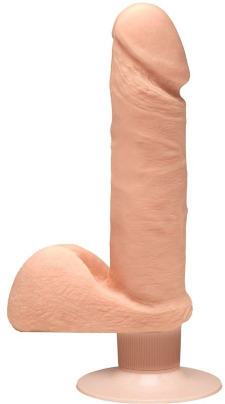 The D The Perfect D Vibrating 7 Inch Vanilla - - Realistic Dildos