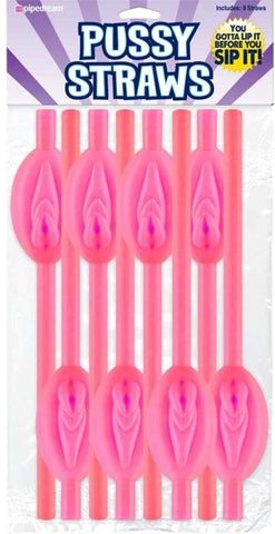 Pipedream The Original Pussy Party Straws 8 Pack - Sex Games, Coupons and Tricks