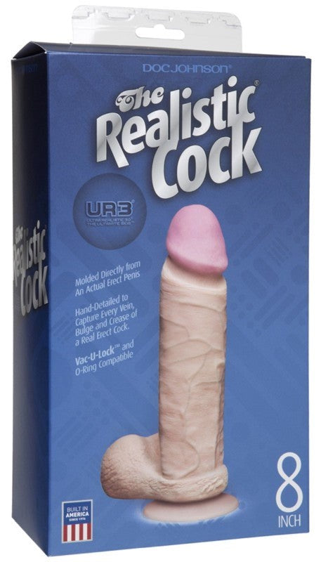 The Realistic Cock UR3 8 Inch - Flesh - Realistic Dildos