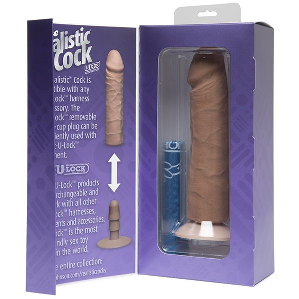 The Realistic Cock UR3 Brown 8 inch - - Realistic Dildos