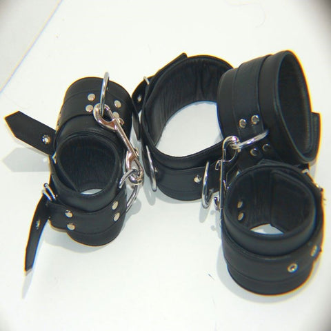 The Specialist Leather Bondage Set - Cuffs and Restraints