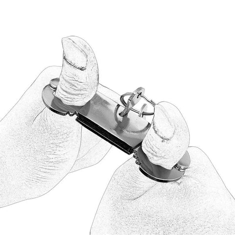 Thumb Steel Cuffs - Steel Sex Toys