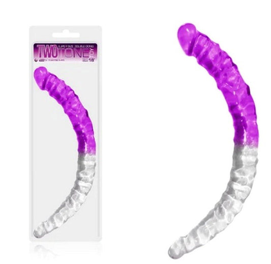 Indulge in Dual Delight - NANMA 18" Flexible Dual Vibrator - Realistic Dildos
