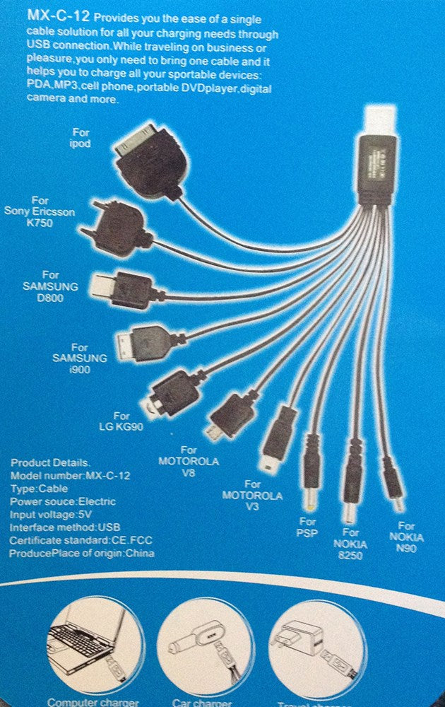 USB Multiple Cable Charger - - Vibrator Accessories