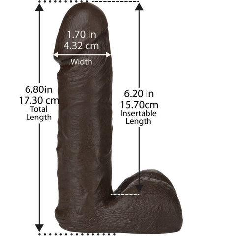 Vac-U-Lock 6 Realistic Cock Black - Realistic Dildos