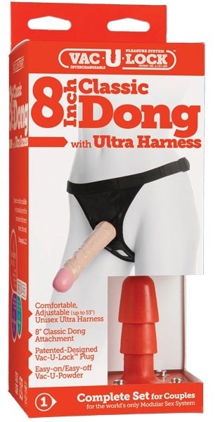 Vac-U-Lock 8 Classic Ultra Harness with Dong - Strap On Sextoys