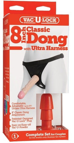 Vac-U-Lock 8 Classic Ultra Harness with Dong - Strap On Sextoys