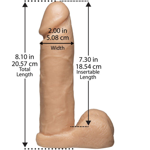 Vac-U-Lock 8 Realistic Cock Vanilla - Realistic Dildos