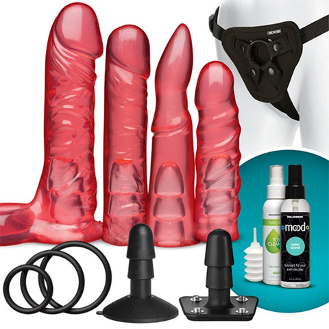 Vac-U-Lock Crystal Jellies Set Pink - Strap On Sextoys