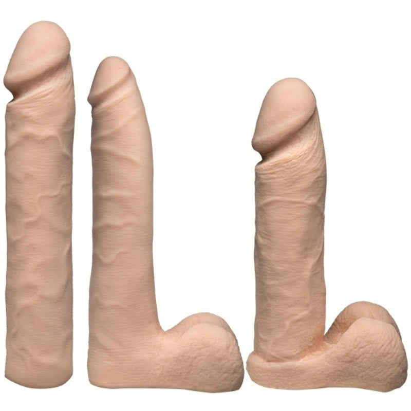 Vac-U-Lock Dual Density Experienced Set Vanilla - - Realistic Dildos