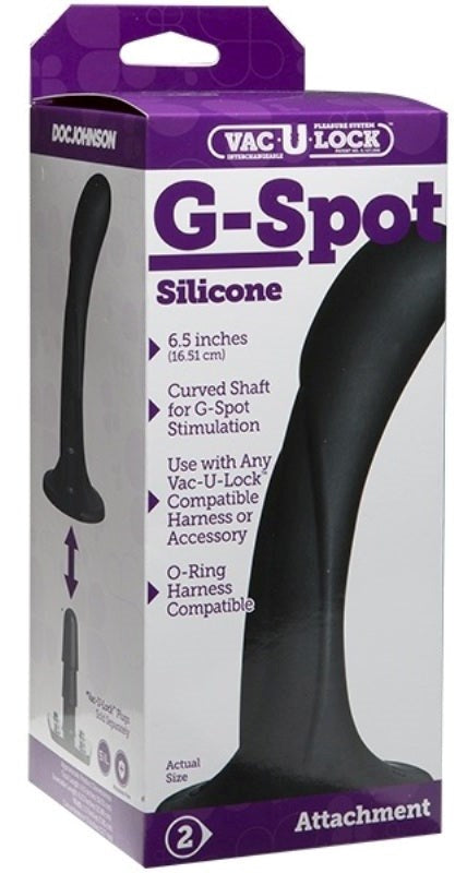 Vac-U-Lock G-Spot Silicone Attachment Black - - Realistic Dildos