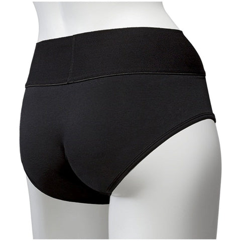 Vac-U-Lock Panty Harness Plug Briefs L/XL Black - Strap On Sextoys
