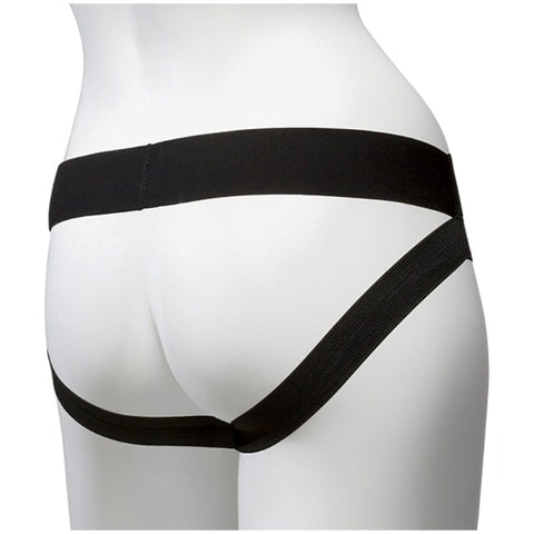 Vac-U-Lock Panty Harness Plug Dual Strap L/XL Black - Strap On Sextoys