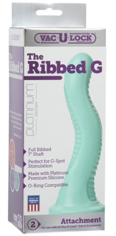 Vac-U-Lock Platinum Edition The Ribbed G Mint - - Strap On Sextoys