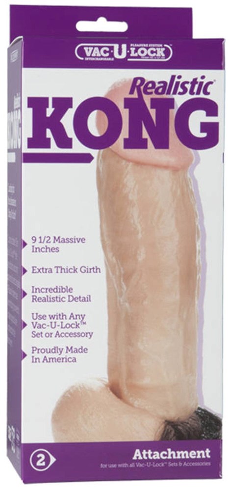 Vac-U-Lock Realistic Kong - - Realistic Dildos