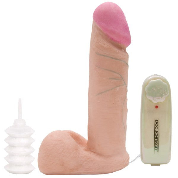 Vac-U-Lock Vibrating 6 UR3 Cock with Strap-On Flesh - - Strap On Sextoys