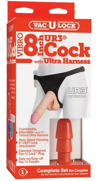 Vac-U-Lock Vibrating 8 UR3 Cock Set 1 - - Strap On Sextoys