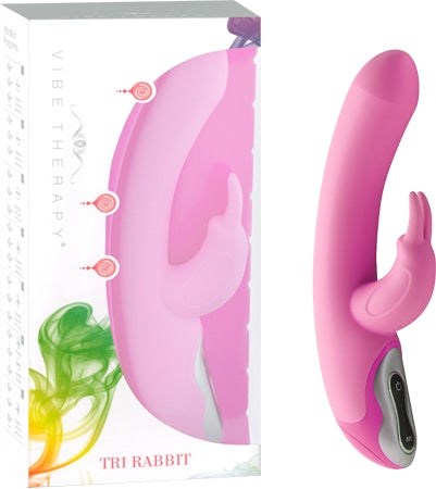 Vibe Therapy Tri Rabbit - Ergonomic Vibrator with 7 Controlled Modes - - Rabbit Vibrators