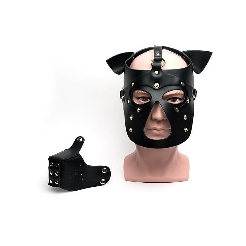 Plush Pup Bondage Hood - Immersive Puppy Play Experience - Bondage Hoods