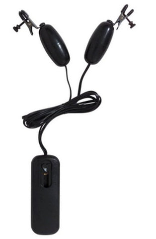 Vibrating Alligator Mini Nipple Clamps Black - Nipple and Clit Clamps