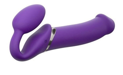 Vibrating Bendable Harness XL Purple - Strap On Sextoys