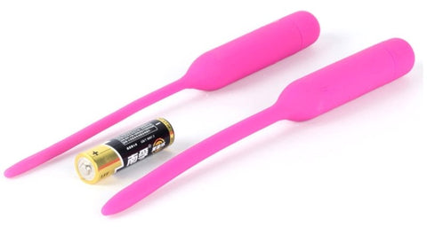 Vibrating Silicone Urethral Sound Large - Penis Plugs
