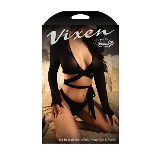 Vixen No Regrets - Reversible Wrap Top & Panty for Instant Fabulousness - Bras and Bra Sets