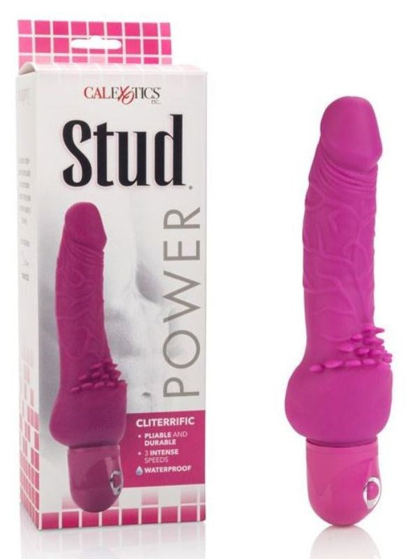 Waterproof Power Stud Cliterrific Pink - - Realistic Dildos