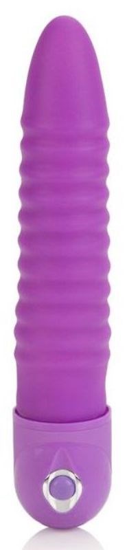 Waterproof Power Stud Ribbed Purple - - Realistic Dildos